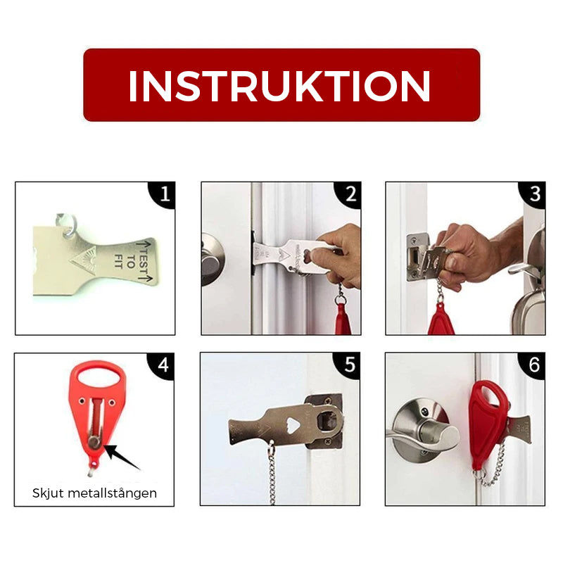 Portable Stainless Steel Door Lock