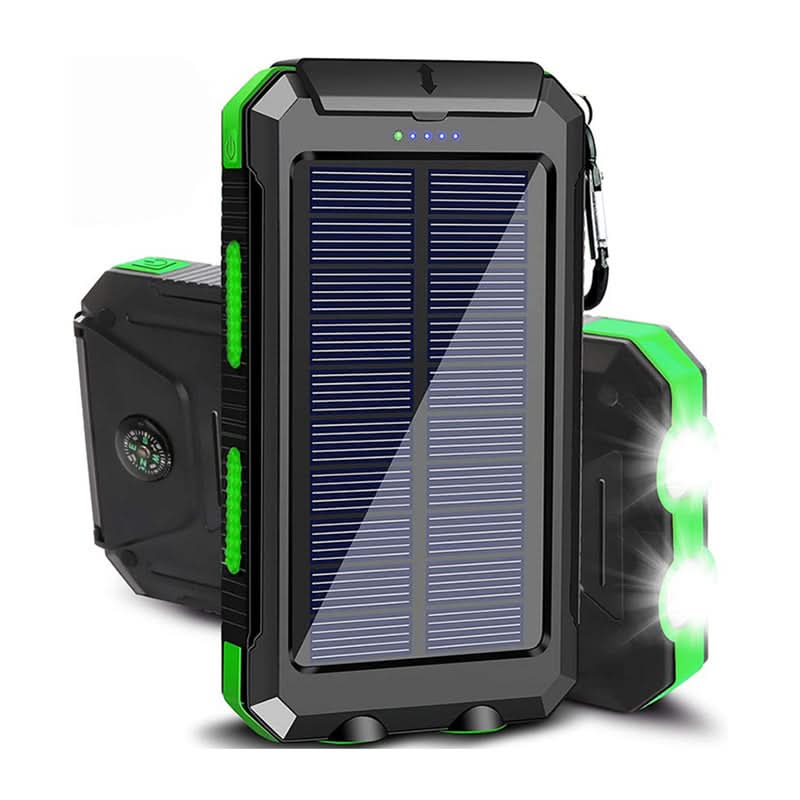 Solar Power Bank 20000mAh LED Light