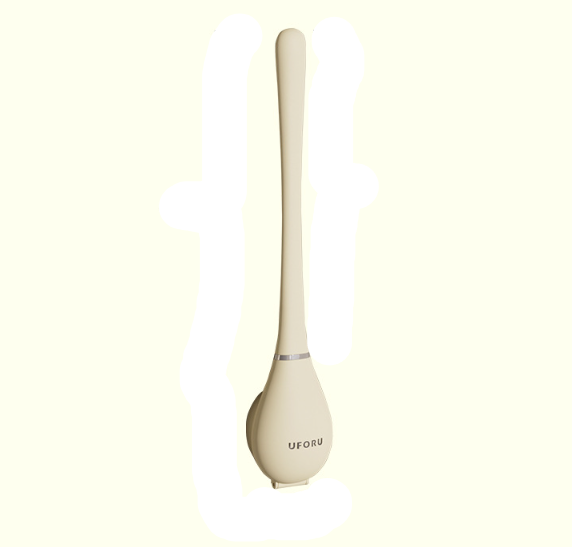 Flat Head Toilet Brush in Silicone | Wall Mounted Holder with an Adhesive Pad | Five Colors, Tips Dry Quickly After Use