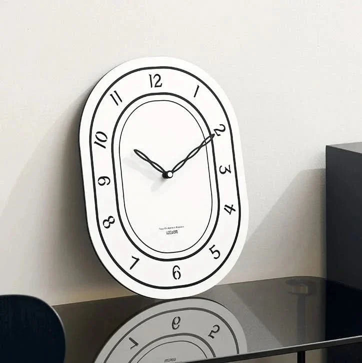 Oval Roman Numeral Wall Clock