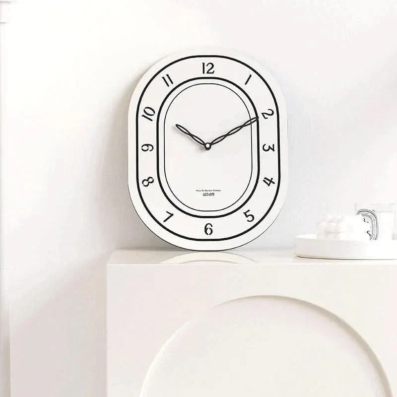 Oval Roman Numeral Wall Clock
