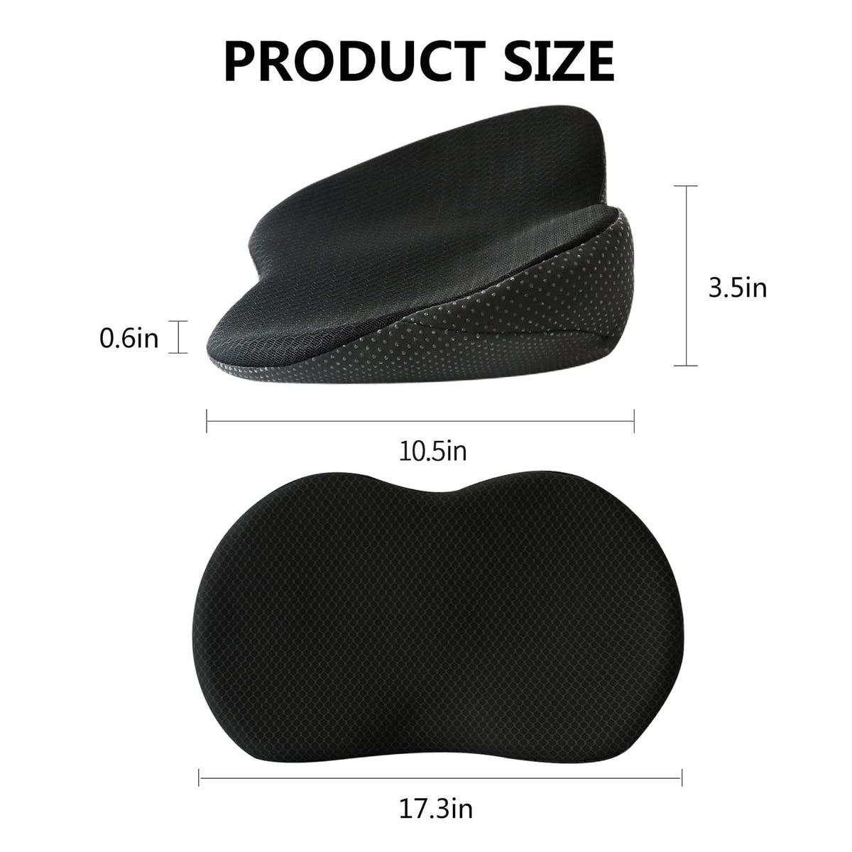 Memory Foam Car Seat Cushion for Adults | 3.5 Inch Driving Riser with a Breathable, Washable Zip Off Cover