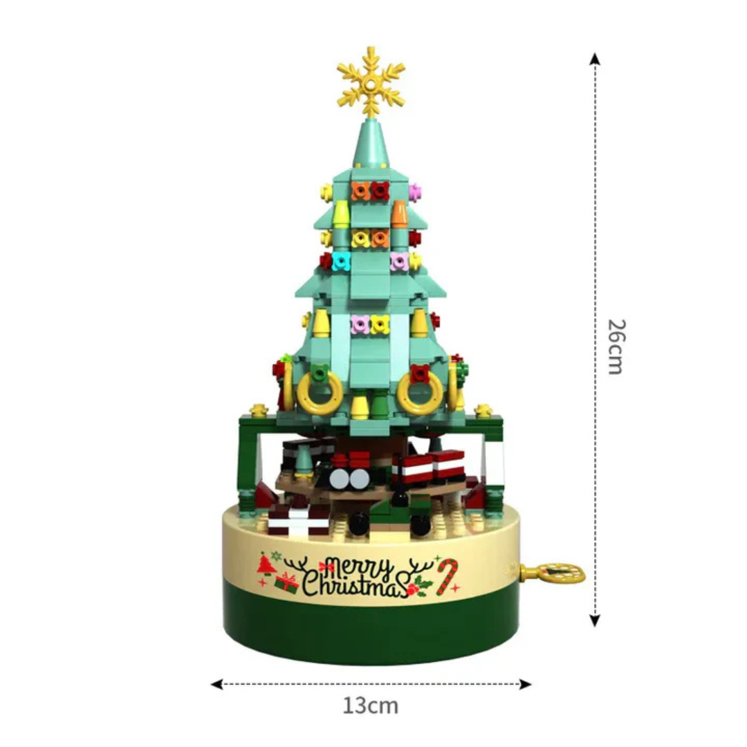 Christmas Music Box Building Set Shaped as a Tree | Plays a Classic Merry Melody | Festive Construction Toy for Kids
