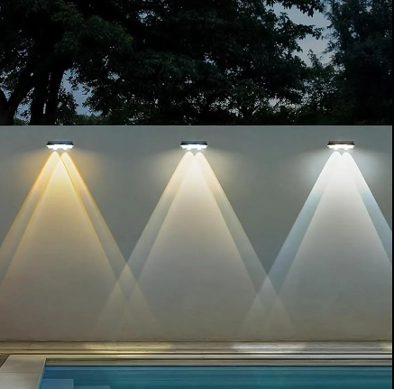 Solar Fence Lights Waterproof LED Wall Lamps