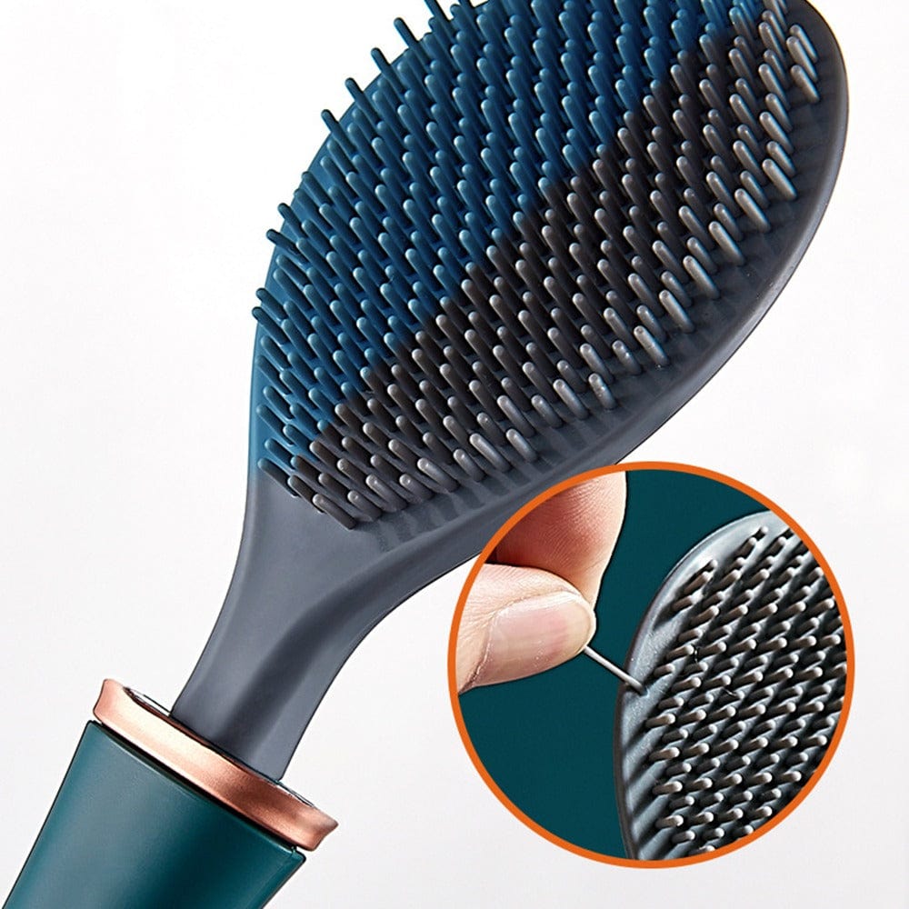 Flat Head Toilet Brush in Silicone | Wall Mounted Holder with an Adhesive Pad | Five Colors, Tips Dry Quickly After Use