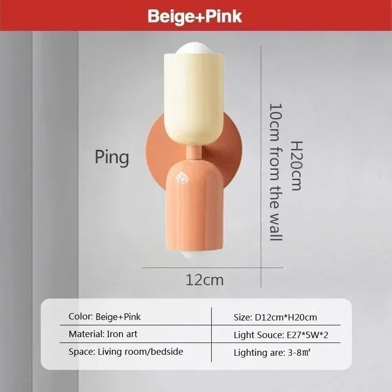 Nordic Double Head Wall Lamp for Indoor Lighting