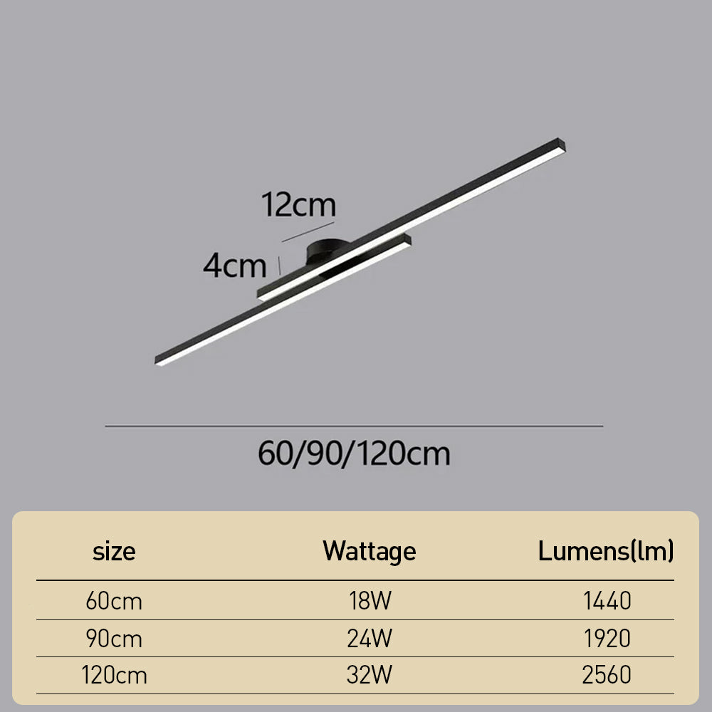 Modern LED Ceiling Light Aluminum Semi Flush