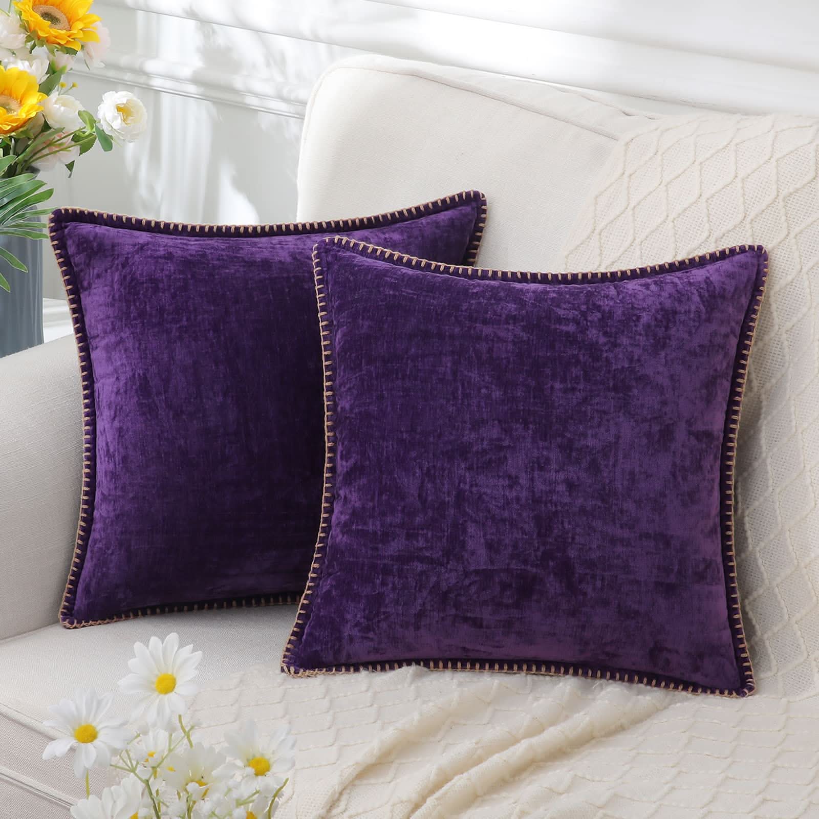 Chenille Cushion Cover Washable Decorative Pillow