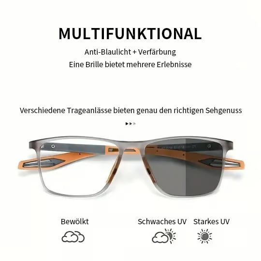 Photochromic Bifocal Reading Glasses with Blue Light Filter | Lenses Darken in Sunlight, UV400 Coating | +1.00 to +3.50
