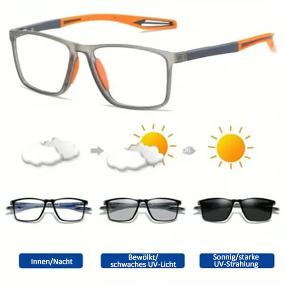 Photochromic Bifocal Reading Glasses with Blue Light Filter | Lenses Darken in Sunlight, UV400 Coating | +1.00 to +3.50