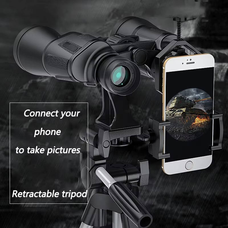 20x50 Long Range Binoculars with BAK4 Prisms | Tripod Thread, Phone Adapter Mount | IPX4 Splash Resistant