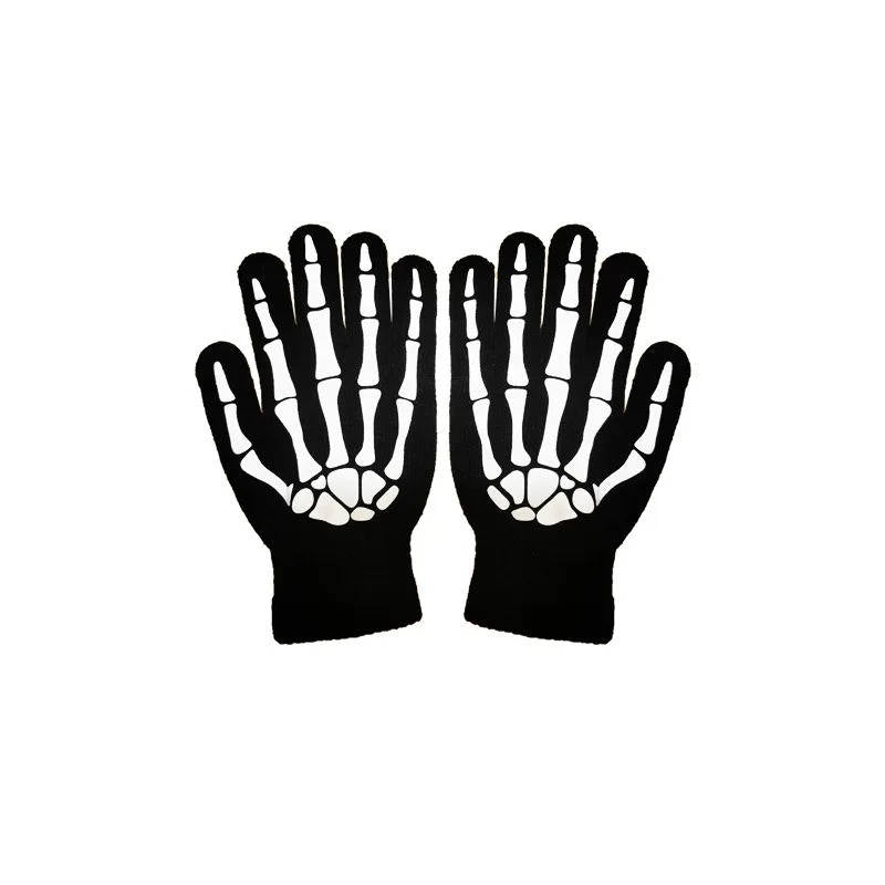 Skeleton gloves glowing in the dark
