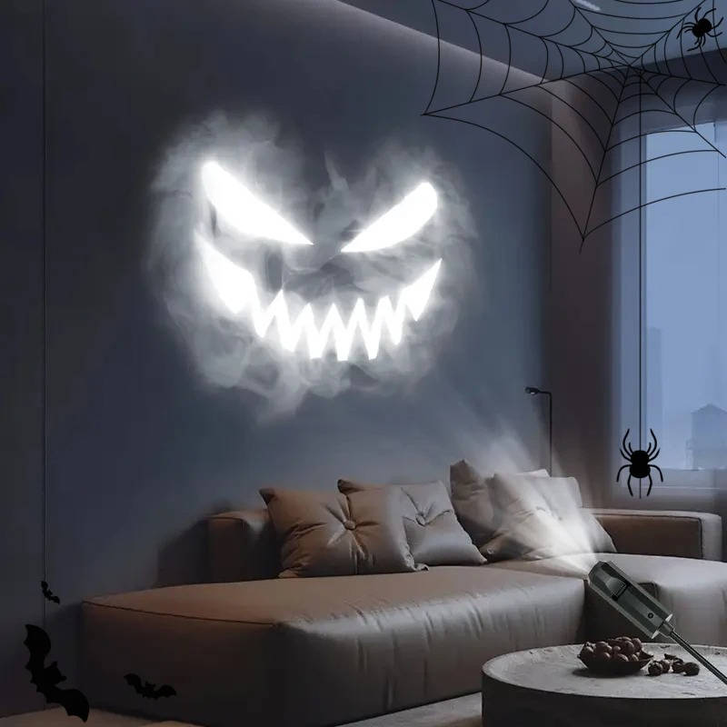 Rotating projector spreading ghost images around a room