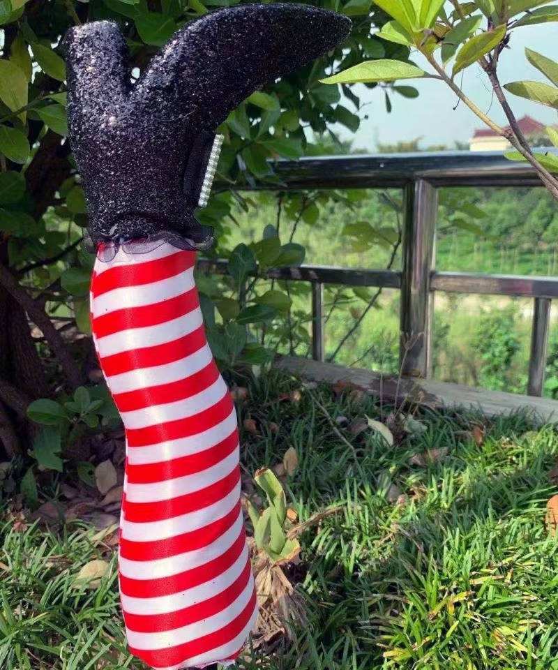 Witch Legs Halloween Yard Stake | Striped Stockings And Pointed Shoes In 5 Colors | Weather Resistant, No Tools