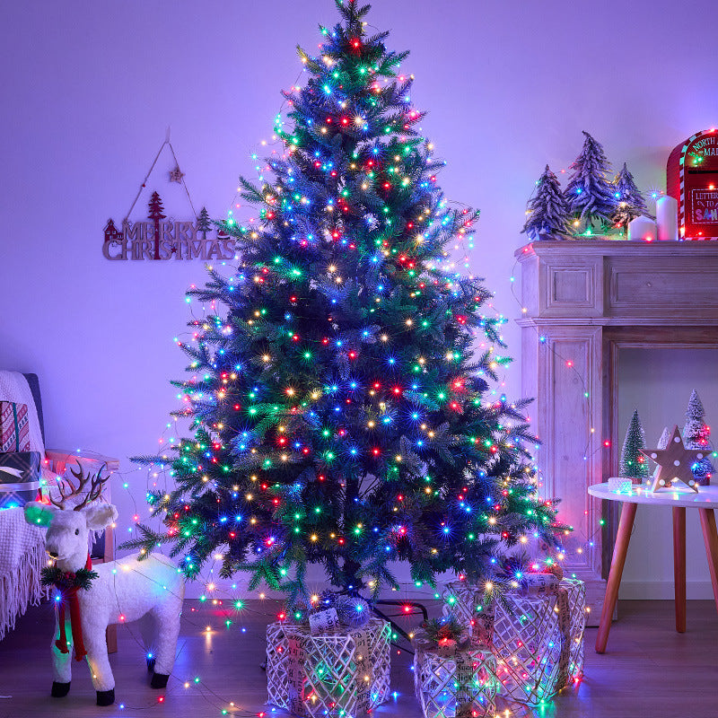 Dimmable Copper Wire Christmas Lights in Several Colours | LED Xmas Fairy String with Snowflake and Star Shapes | Festive Glow