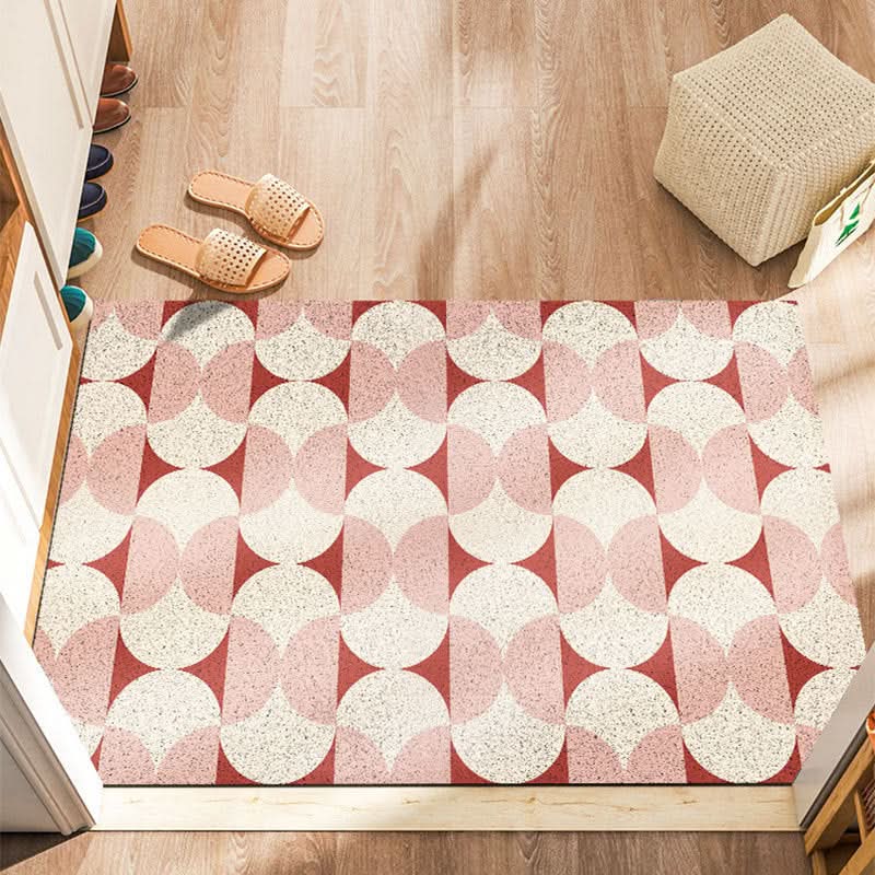 Vintage Indoor Door Mat with Patterned Surface | Non-Slip Backing | Low-Profile Design for Entryways and Hallways