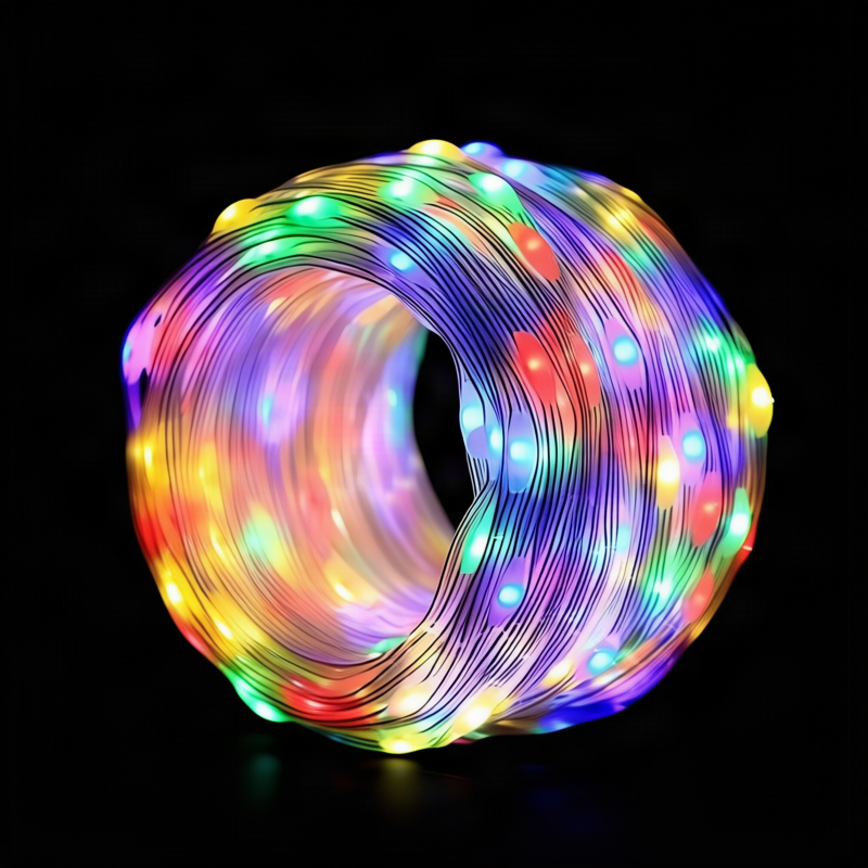 LED Christmas String Lights on Copper Wire, 10 m with 100 LEDs | USB or Battery Powered Xmas Fairy Glow | Festive Outdoor Decor