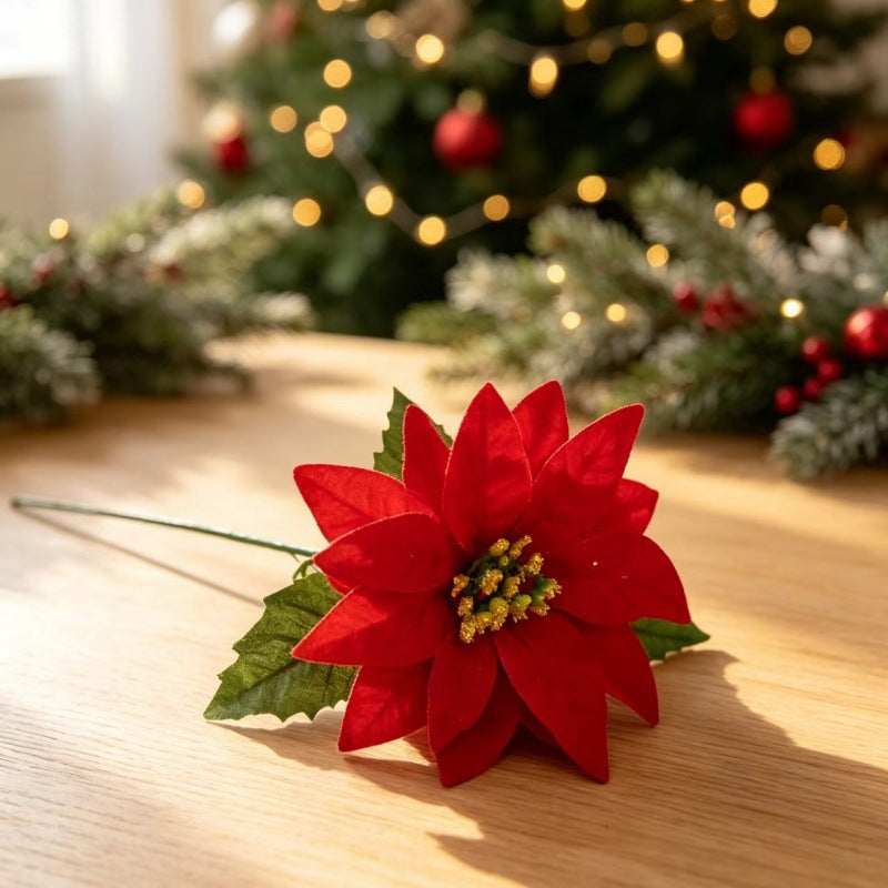 Mini Christmas Tree Arrangement in a Vase, 8 in Tall | Plastic and Wood Build for Desks and Shelves | Four Designs