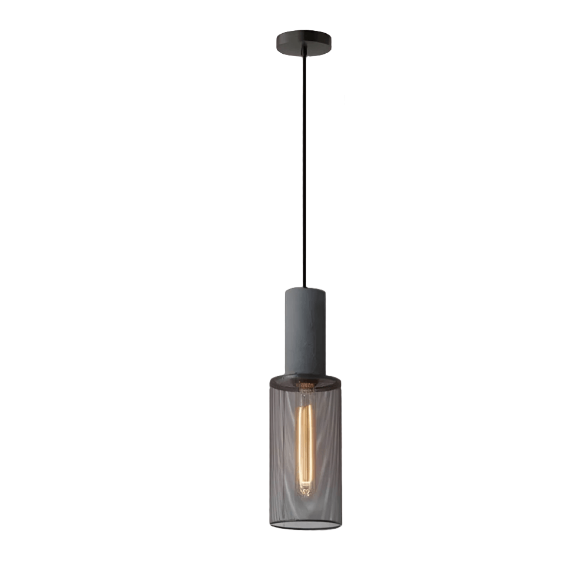 Industrial Loft Pendant Light with Concrete Finish