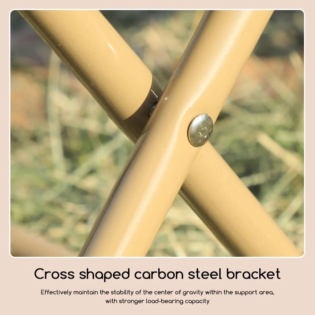 Portable Folding Camping Stool with Steel Frame | Small & Large, 3 Colors | Holds Up To 120 kg for Camping & Fishing