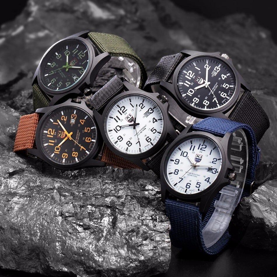 Tactical Military Style Waterproof Watches for Men | Stainless Steel Case on a Silicone Strap, Stopwatch and Date