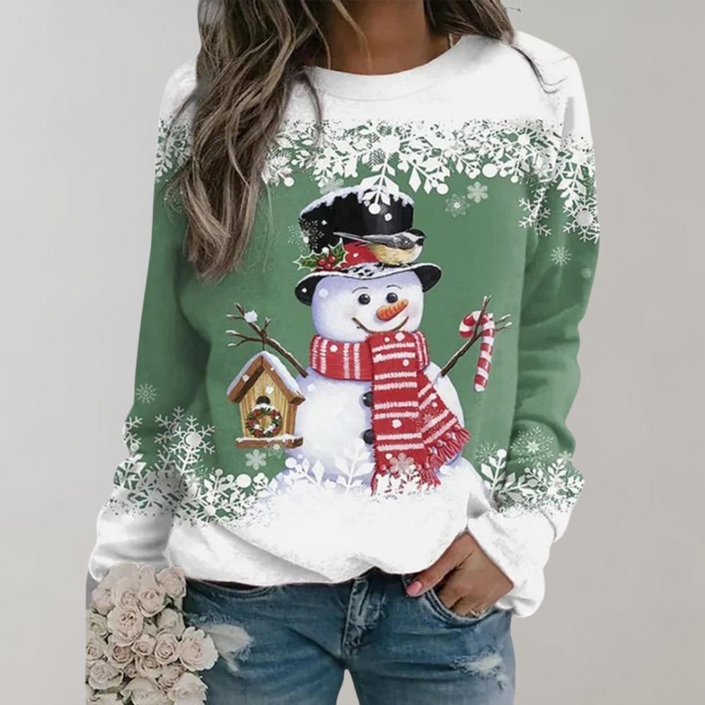 Christmas Jumper Women with Festive Motif | Warm Cosy Knit Sweater for Holiday Gatherings | Sizes M to XL Available