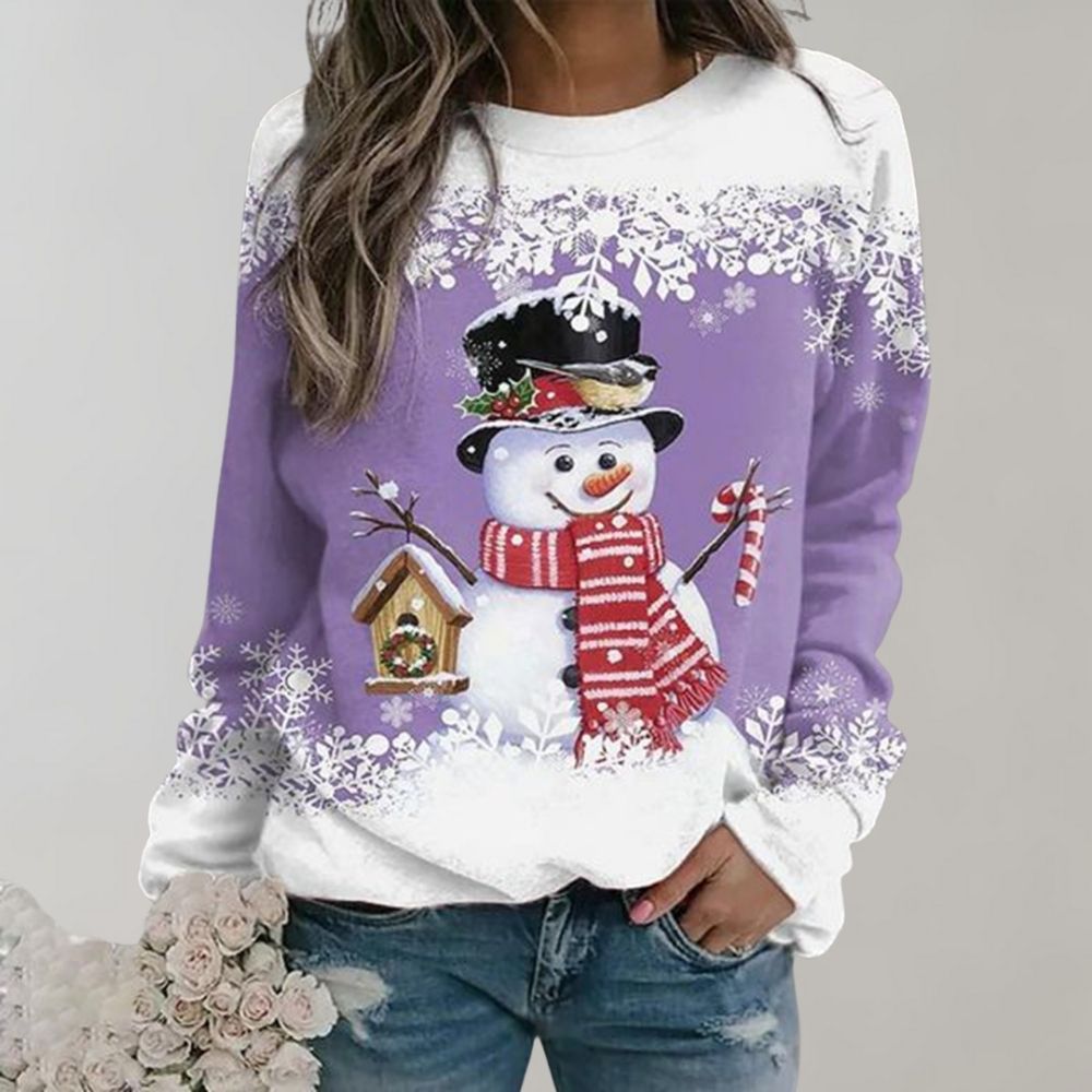 Christmas Jumper Women with Festive Motif | Warm Cosy Knit Sweater for Holiday Gatherings | Sizes M to XL Available