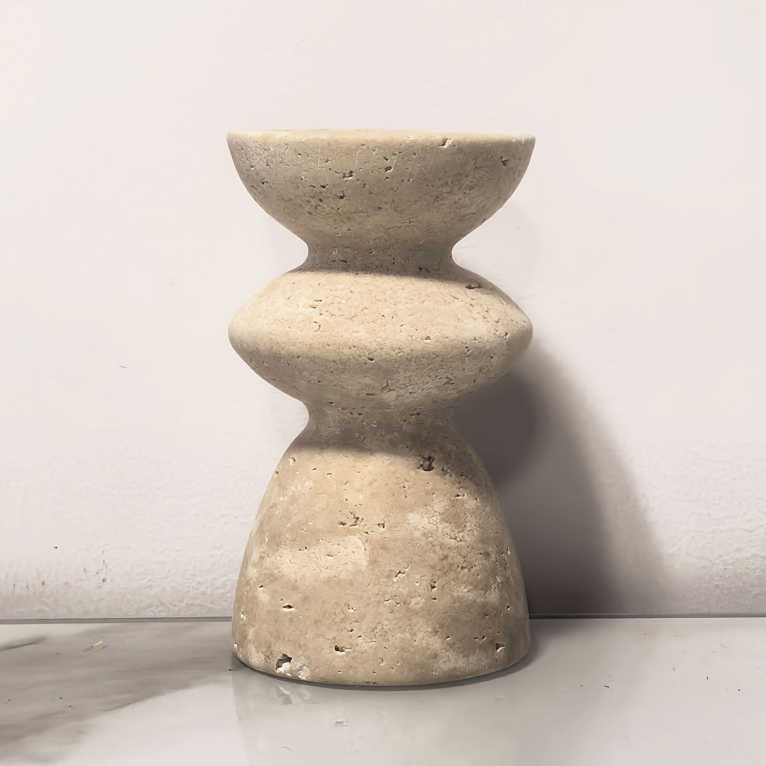 Natural Marble & Travertine Candle Holders | Small or Large | Polished Luxury Décor for Home, Weddings & Events