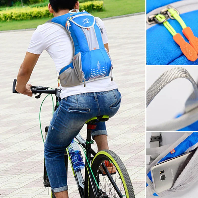 Hydration Travel Backpack with 2L Water Bladder | Lightweight 590g Pack for Hiking and Cycling | 7 Colors