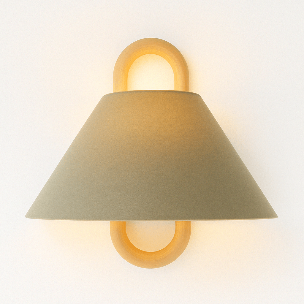Wooden Wall Lamp Fabric Shade