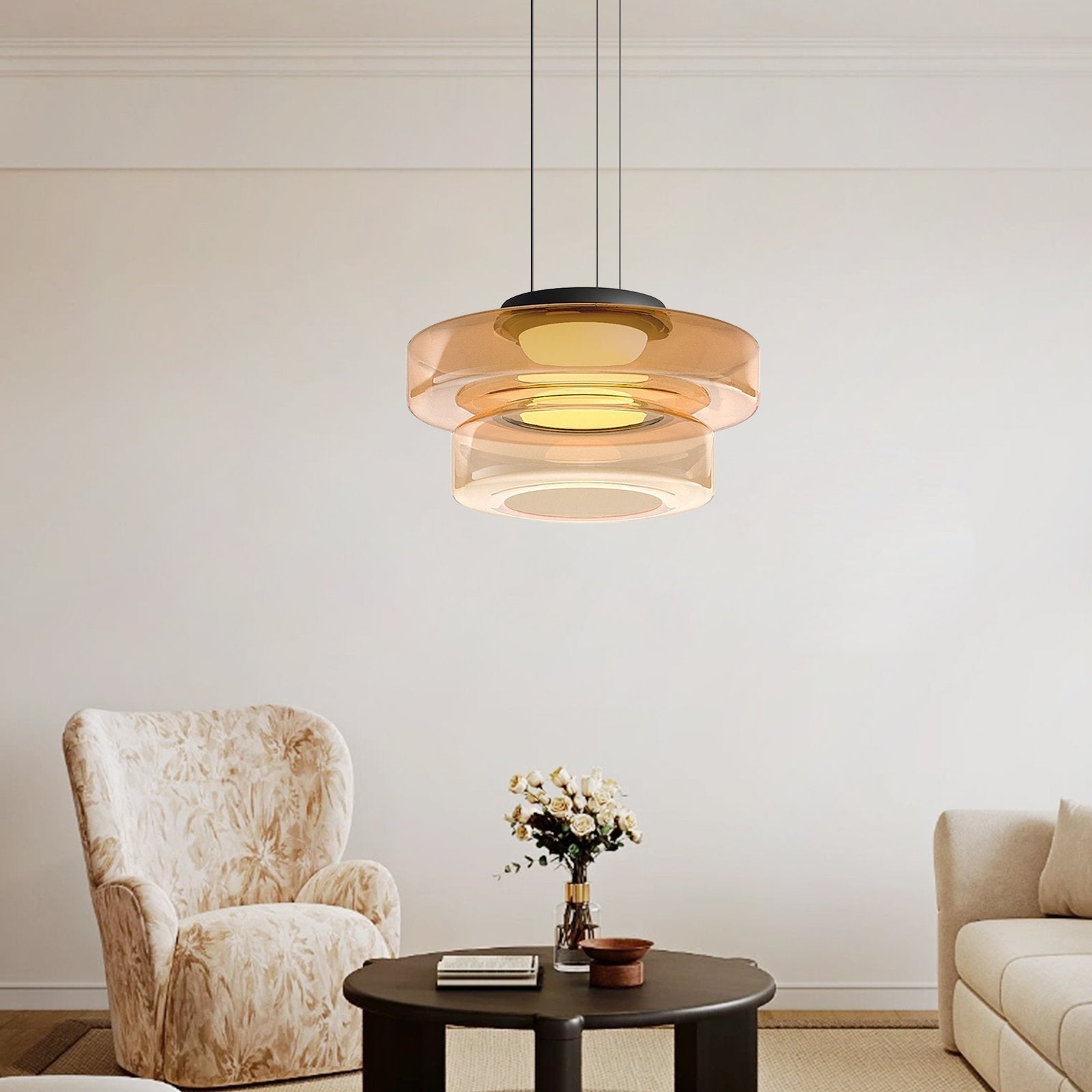 Bauhaus Glass Pendant Light Hanging Lamp