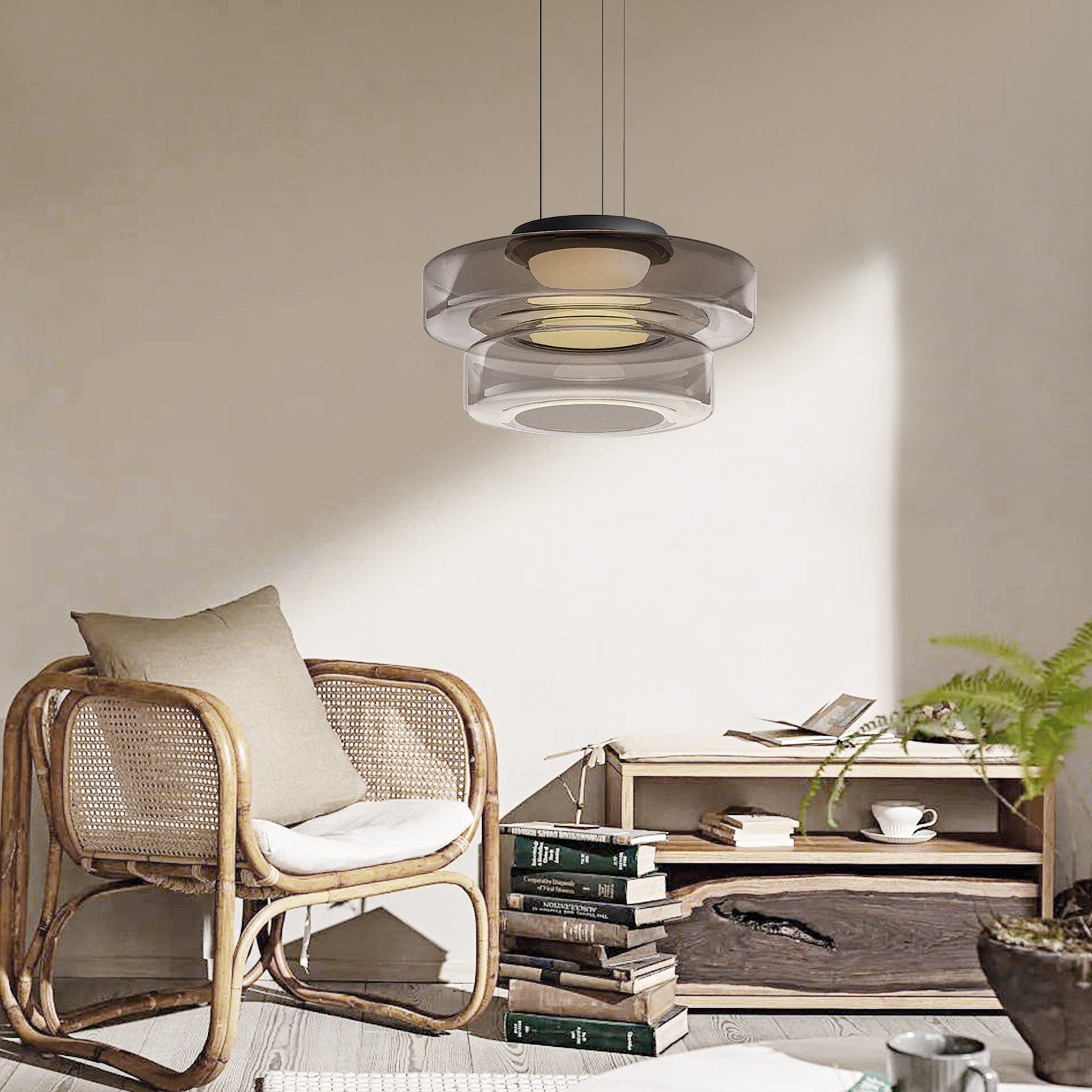 Bauhaus Glass Pendant Light Hanging Lamp