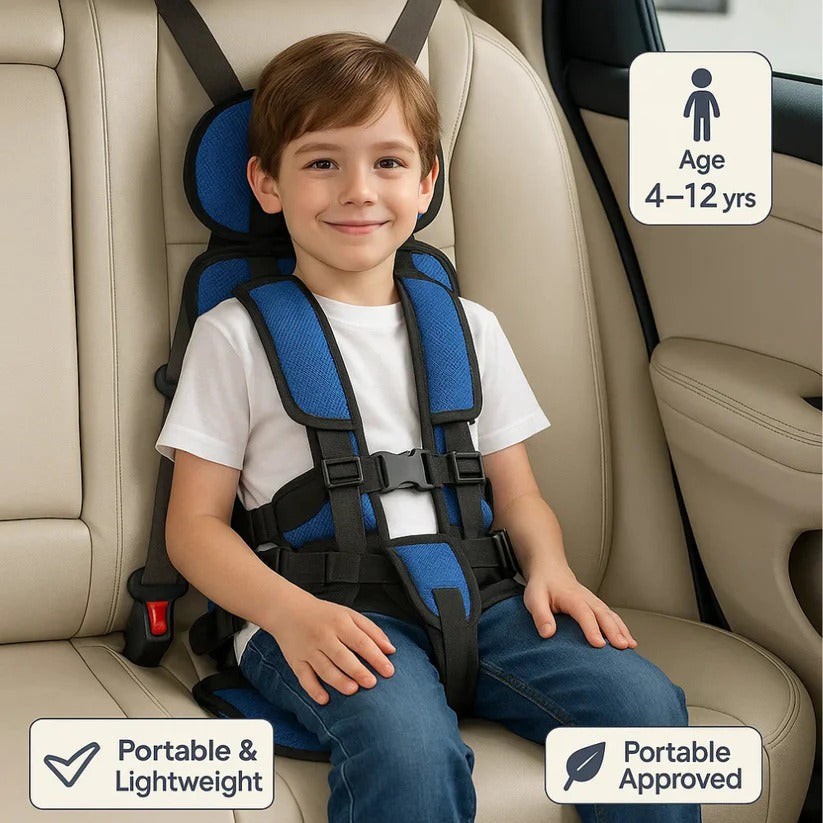 Compact Child Travel Seat with Foldable Design – Portable Booster Seat for On-the-Go Use