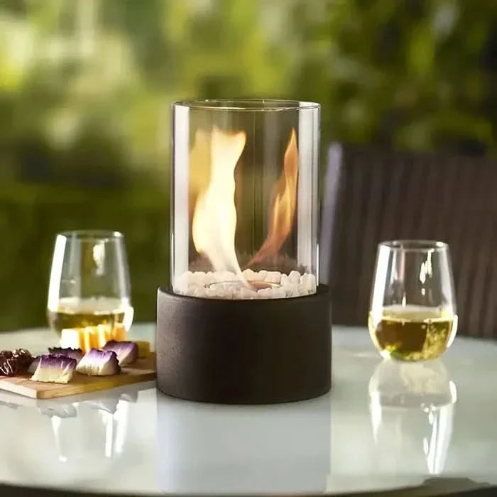 Tabletop Lantern with Flickering Flame Light
