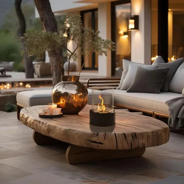 Tabletop Lantern with Flickering Flame Light