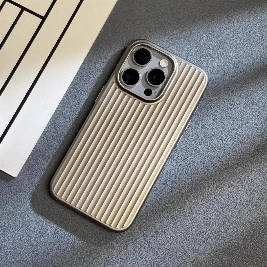 Slim Ribbed Phone Case for iPhone 13 to 16 Pro Max | Matte Shockproof Shell with Raised Camera Rim | 5 Colors