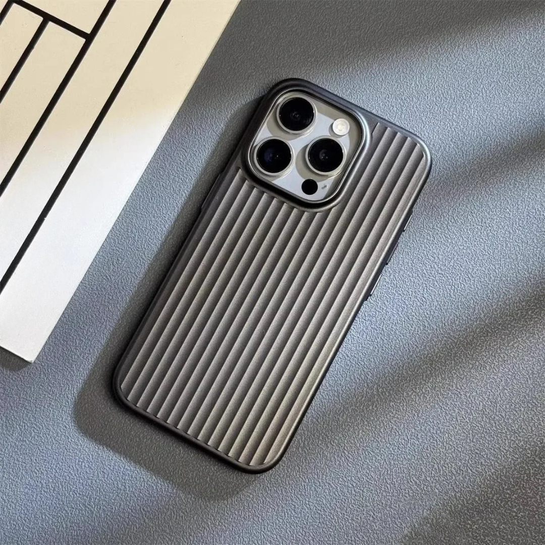 Slim Ribbed Phone Case for iPhone 13 to 16 Pro Max | Matte Shockproof Shell with Raised Camera Rim | 5 Colors