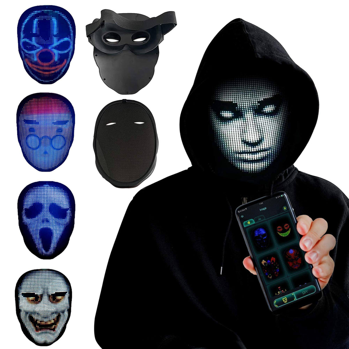 Adjustable strap and silicone lining of the LED mask