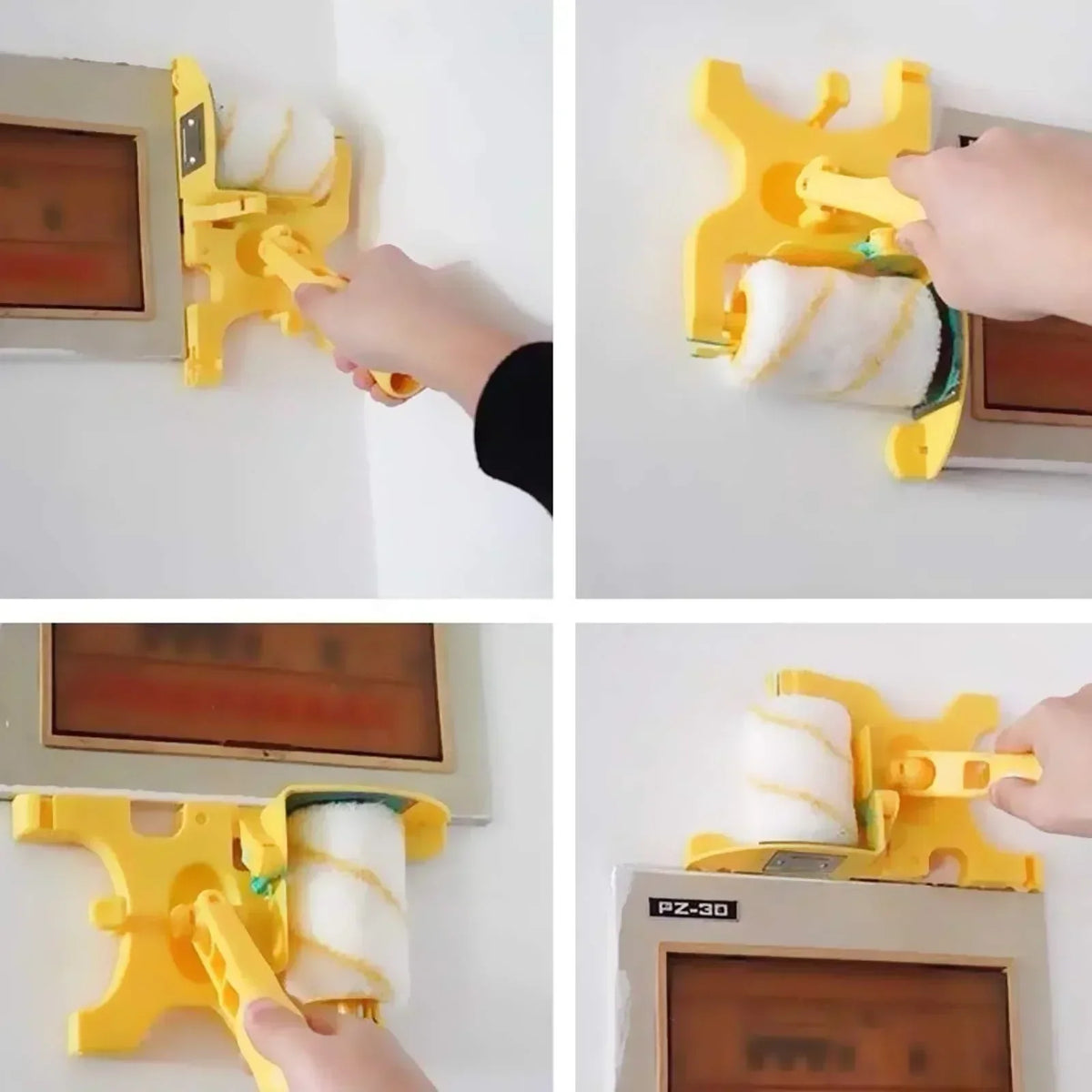 Edge Painting Tool with Guide Wheels for Clean Lines Along Ceilings and Trim | Includes 3 Paint Roller Refills