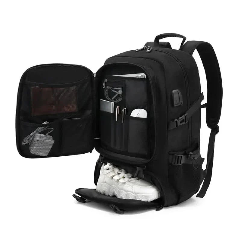 Expandable Travel Backpack 50L with USB Charging
