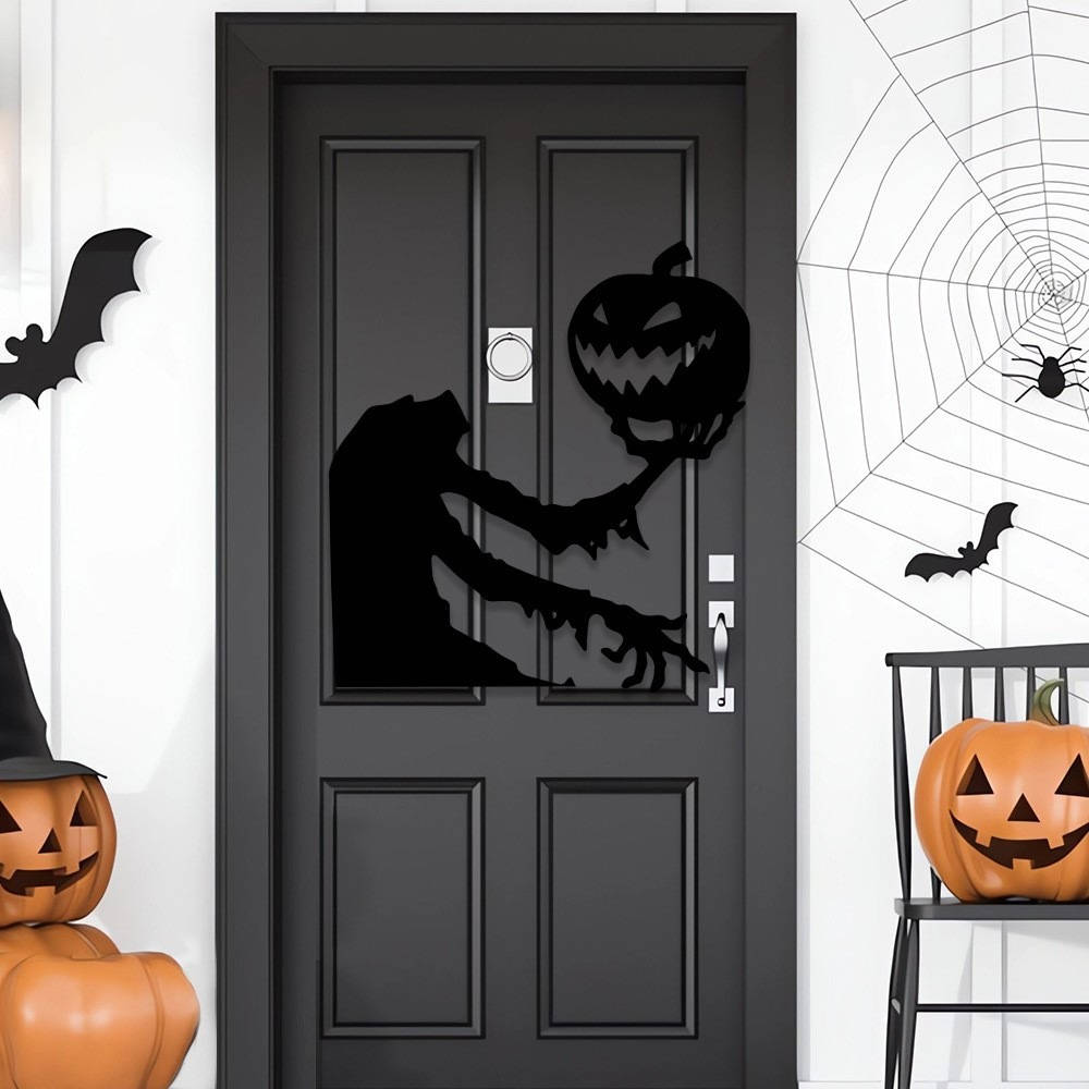 Halloween ghost window decoration design B with red eyes