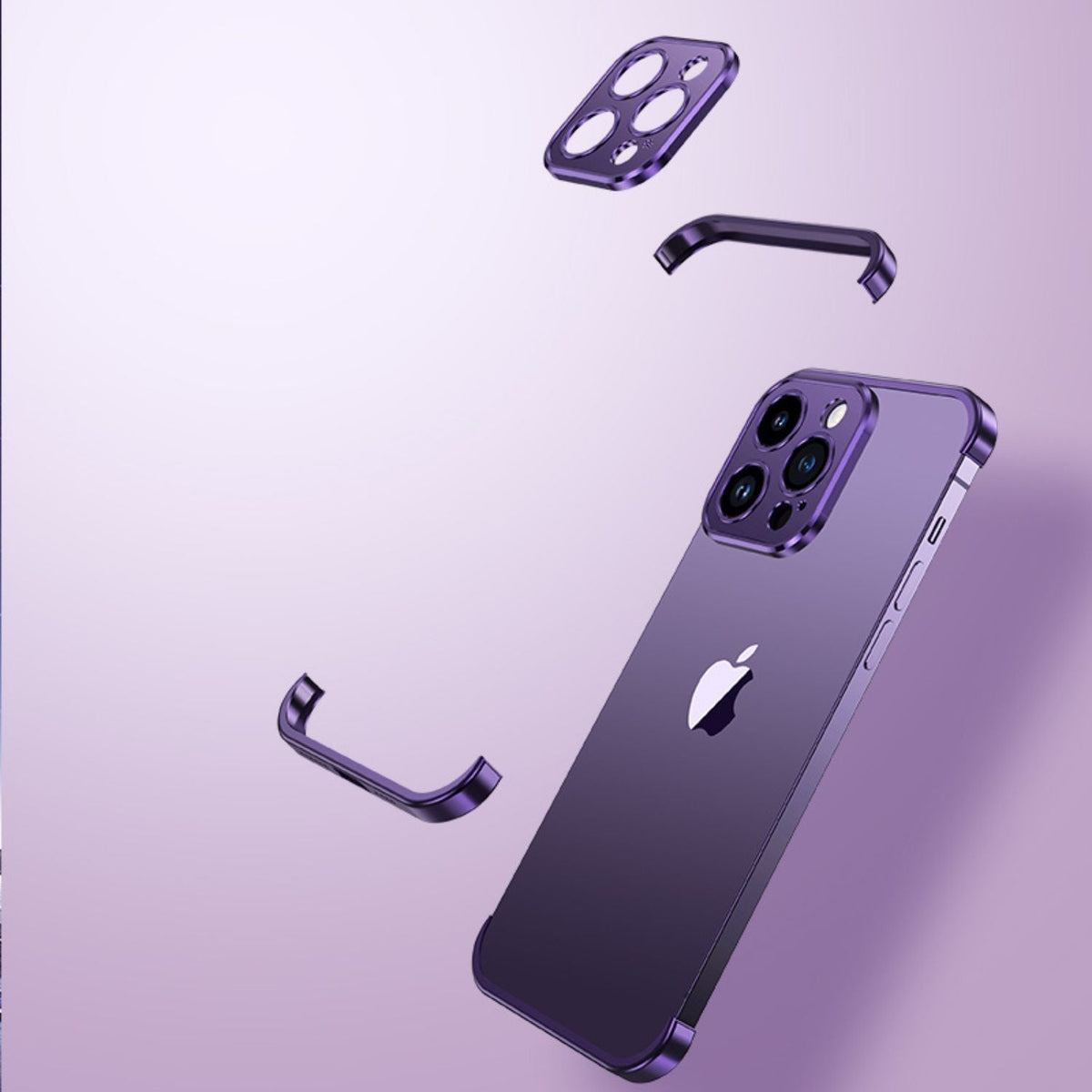 Ultra-Thin Metal Phone Case for iPhone 12 to 15 Pro Max | Slim Scratch and Impact Protection in 6 Colors
