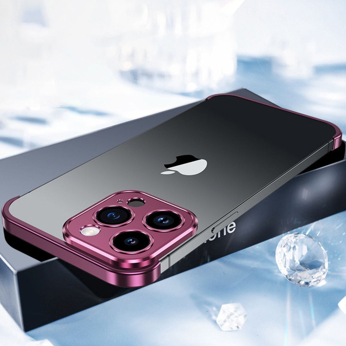 Ultra-Thin Metal Phone Case for iPhone 12 to 15 Pro Max | Slim Scratch and Impact Protection in 6 Colors