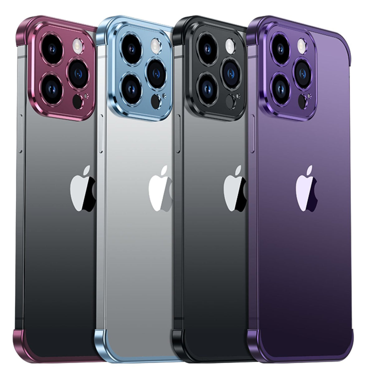 Ultra-Thin Metal Phone Case for iPhone 12 to 15 Pro Max | Slim Scratch and Impact Protection in 6 Colors