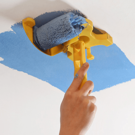 Edge Painting Tool with Guide Wheels for Clean Lines Along Ceilings and Trim | Includes 3 Paint Roller Refills