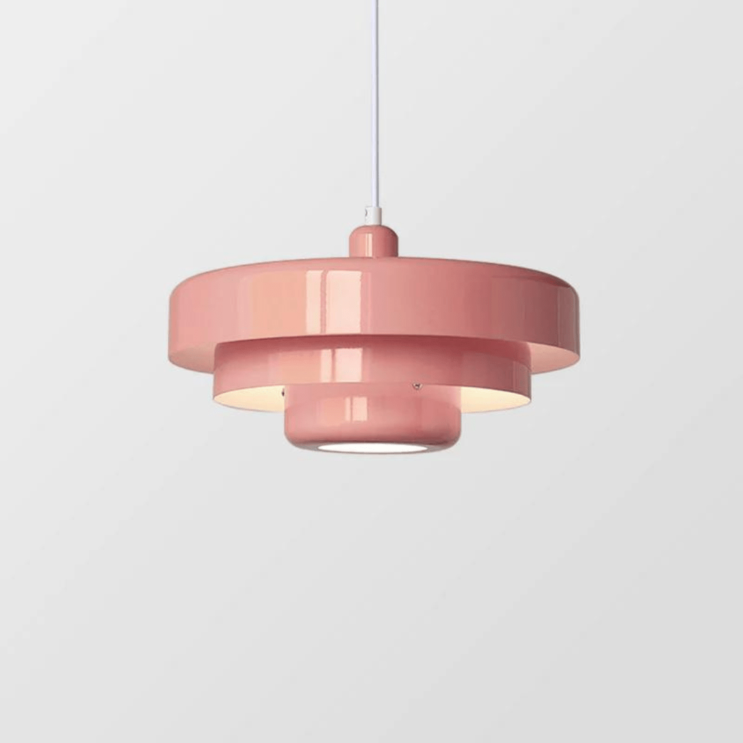 TRILORA - Elegant three-level pendant light in macaron colors - Pink
