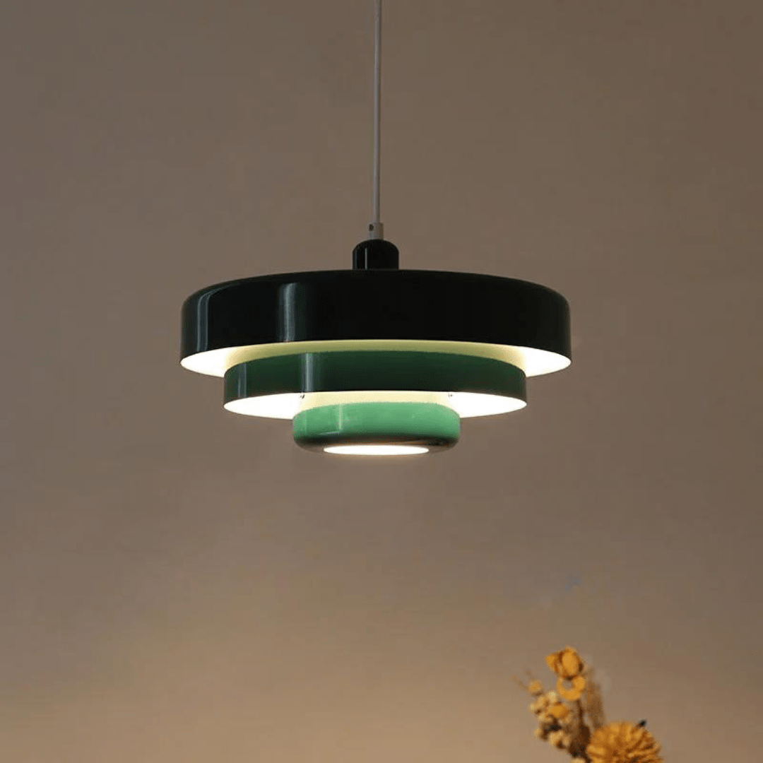 TRILORA - Elegant three-level pendant light in macaron colors - Green