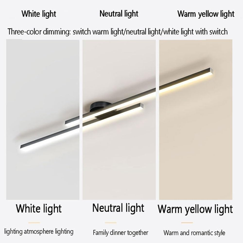 Modern LED Ceiling Light Aluminum Semi Flush