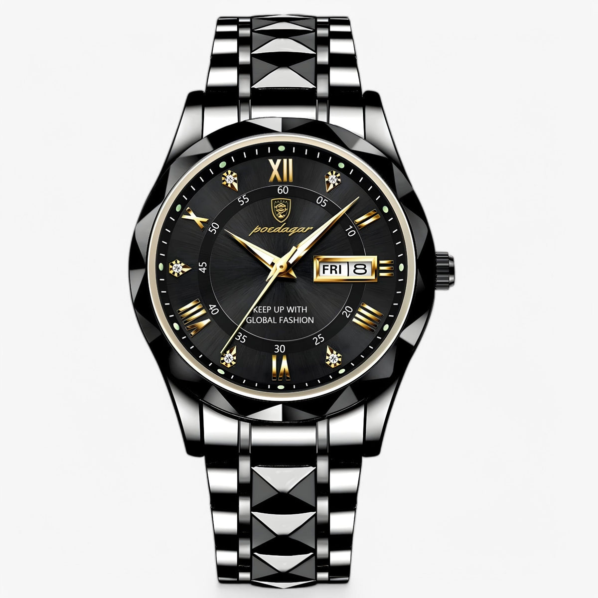 Men's Automatic Watch with a Stainless Steel Bracelet | 40mm Case, Day and Date Window | 6 Color Options