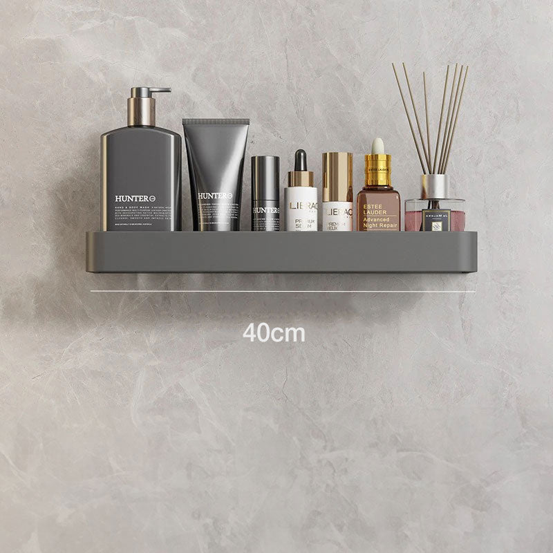Adhesive Shelves for Bathroom Wall, No Drilling Needed | 30, 40 or 50 cm, Also With a Towel Bar | Screw Hooks and Plugs Included